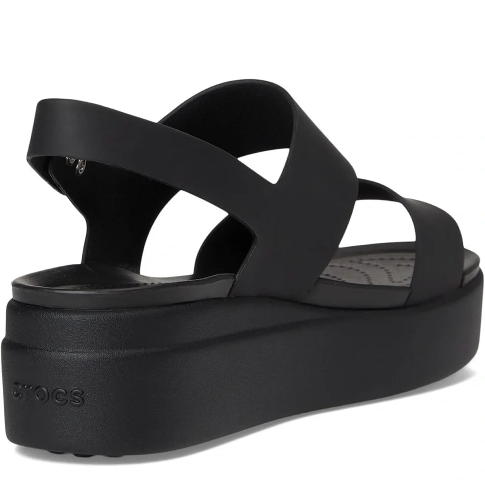 CROCS Women’s Black Platform Dual-Band Slingback Sandal - Picture 2 of 4